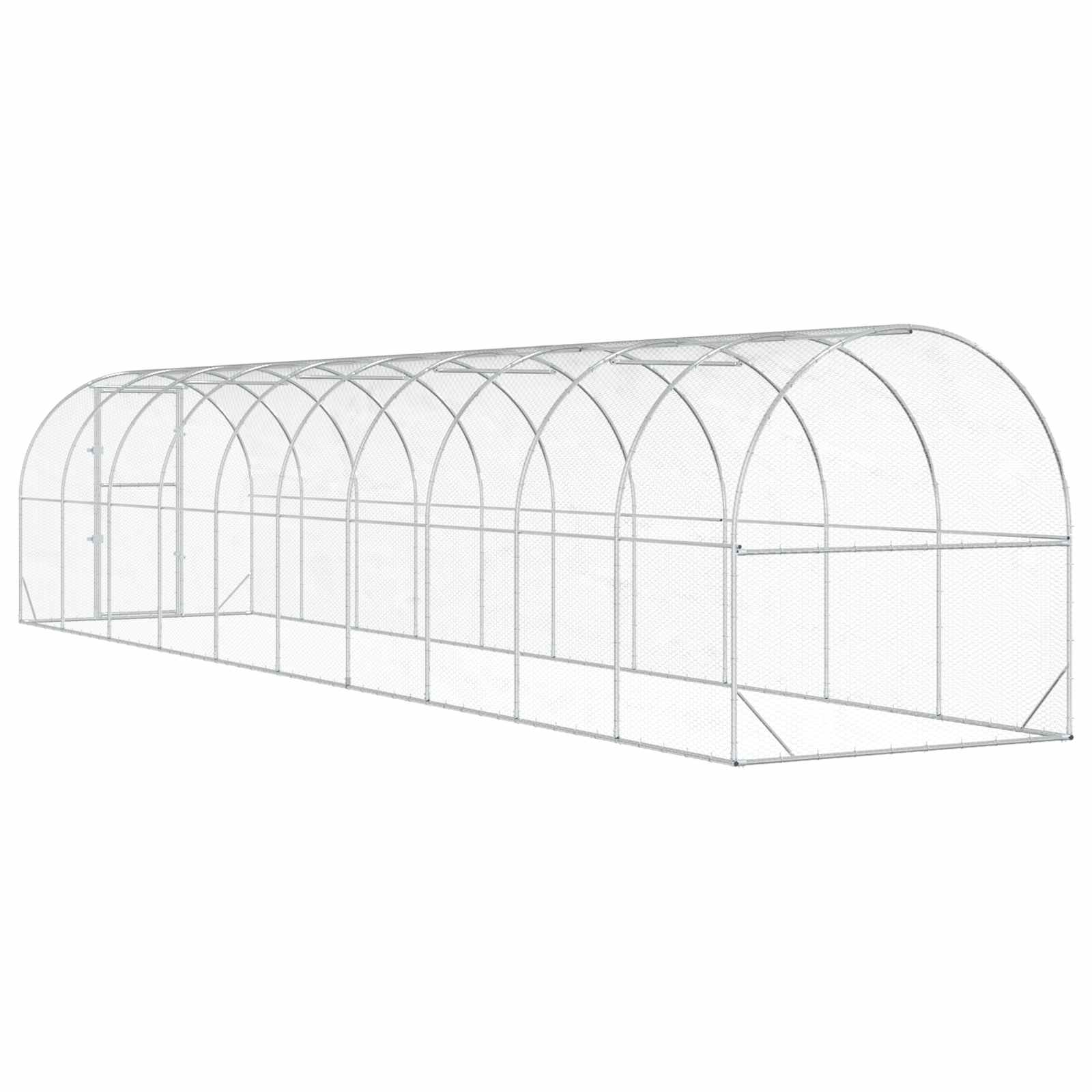 Κοτέτσι Ασημί 1000 x 200 x 200 εκ. Γαλβανισμένος Χάλυβας