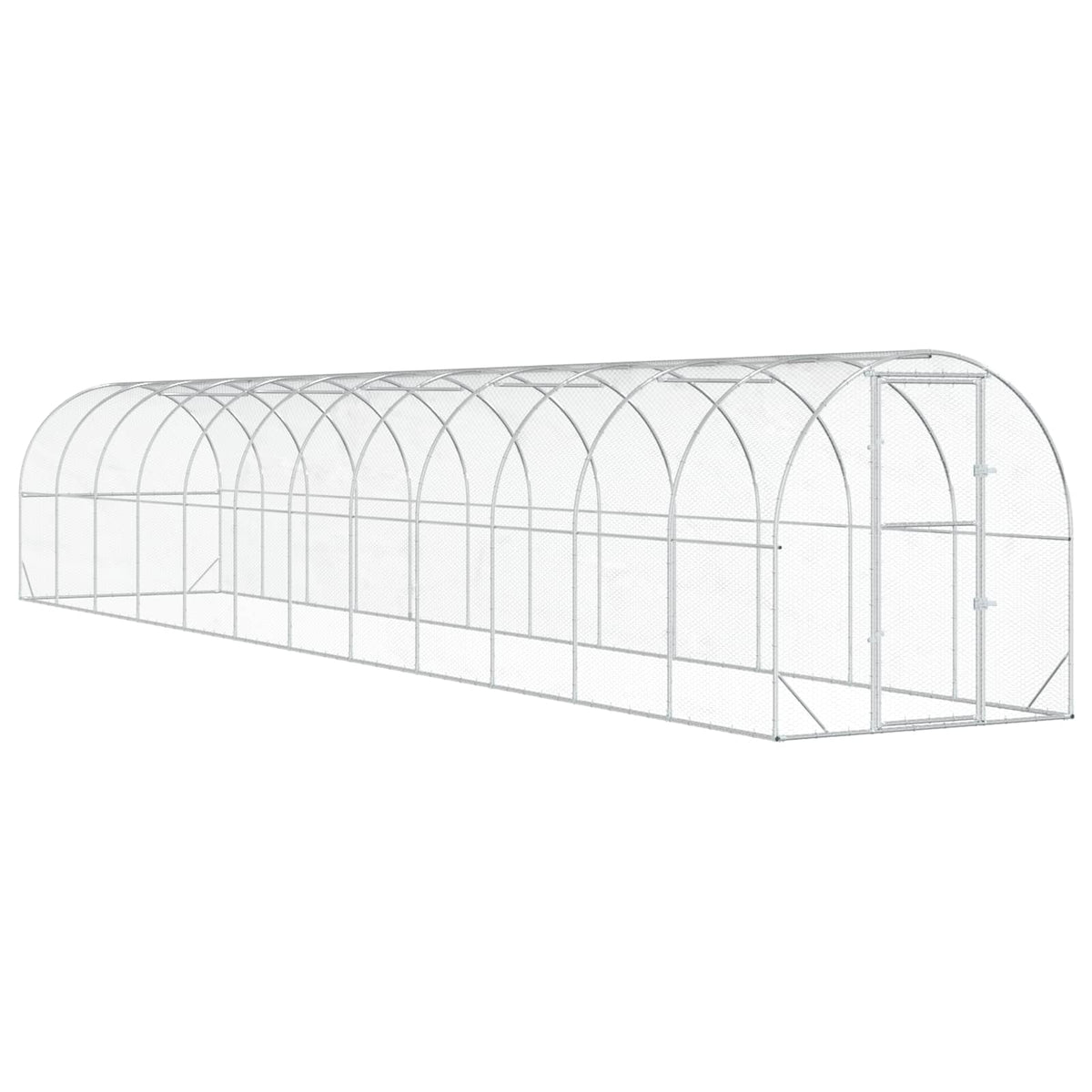 Κοτέτσι Ασημί 1200 x 200 x 200 εκ. Γαλβανισμένος Χάλυβας - Pakobazaar