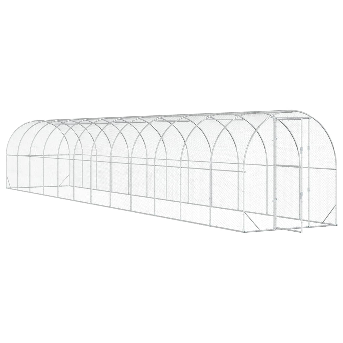 Κοτέτσι Ασημί 1200 x 200 x 200 εκ. Γαλβανισμένος Χάλυβας - Pakobazaar