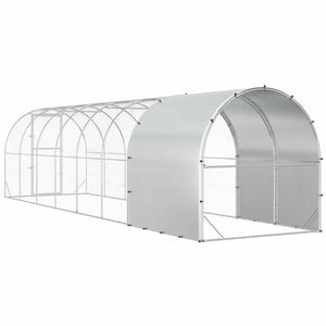 Κοτέτσι Ασημί 800 x 200 x 200 εκ. Γαλβανισμένος Χάλυβας