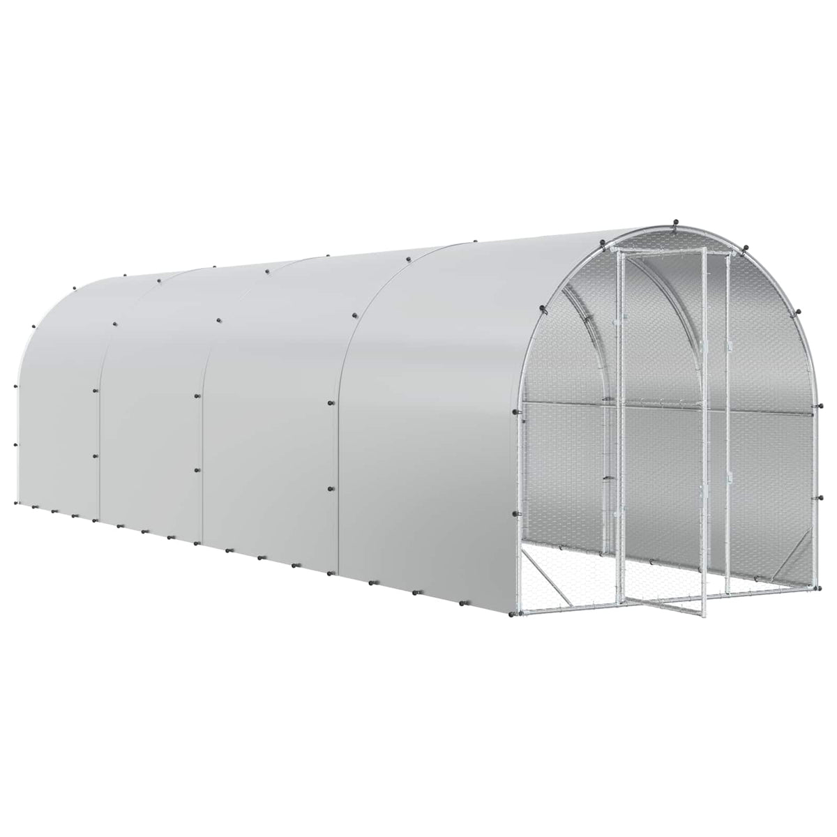 Κοτέτσι Ασημί 800 x 200 x 200 εκ. Γαλβανισμένος Χάλυβας - Pakobazaar