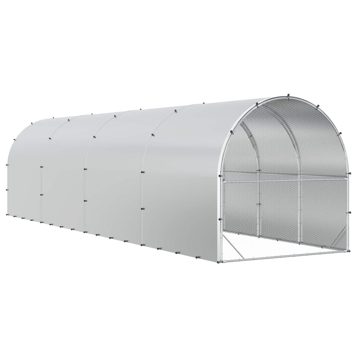 Κοτέτσι Ασημί 800 x 200 x 200 εκ. Γαλβανισμένος Χάλυβας - Pakobazaar