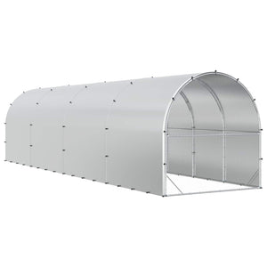 Κοτέτσι Ασημί 800 x 200 x 200 εκ. Γαλβανισμένος Χάλυβας - Pakobazaar