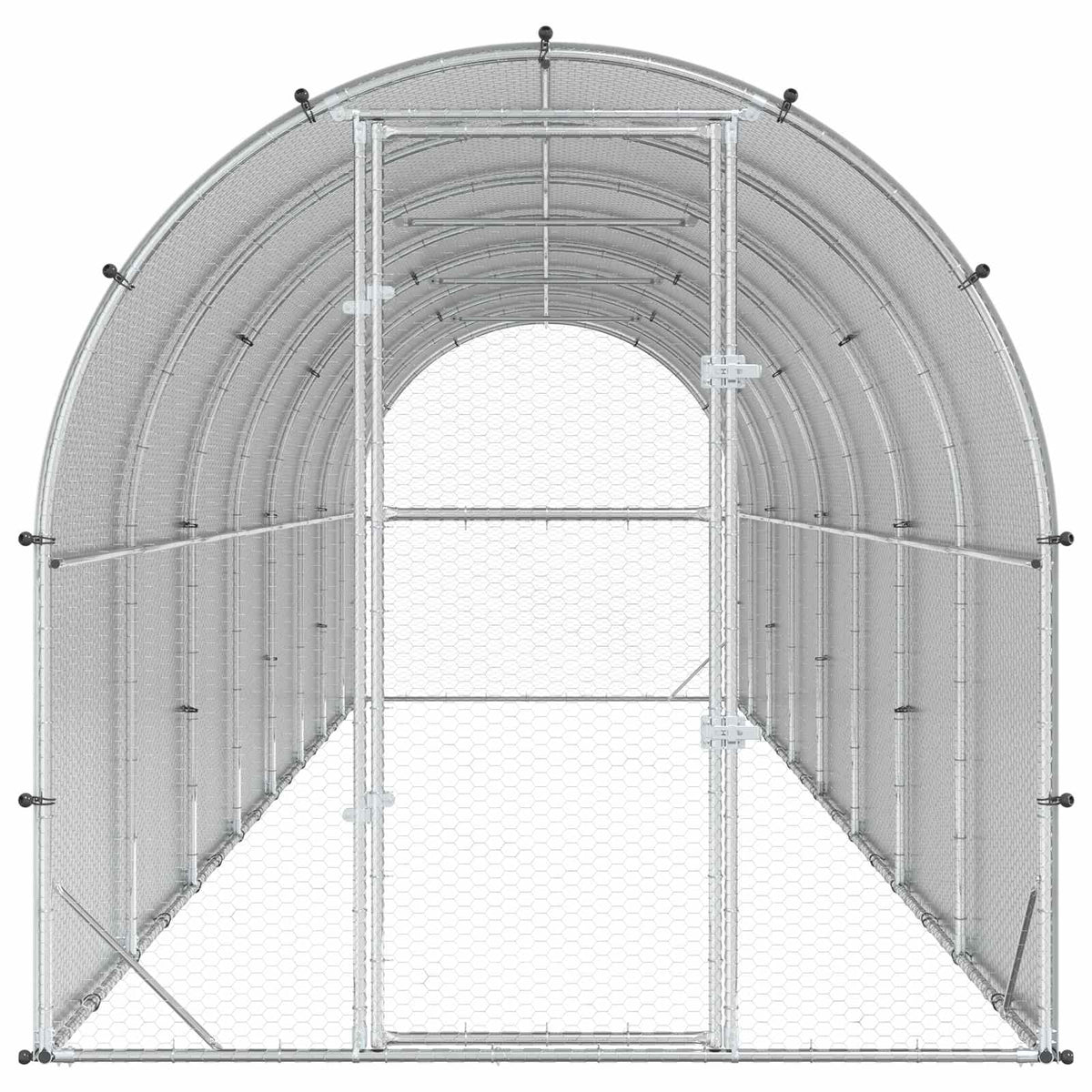 Κοτέτσι Ασημί 800 x 200 x 200 εκ. Γαλβανισμένος Χάλυβας - Pakobazaar