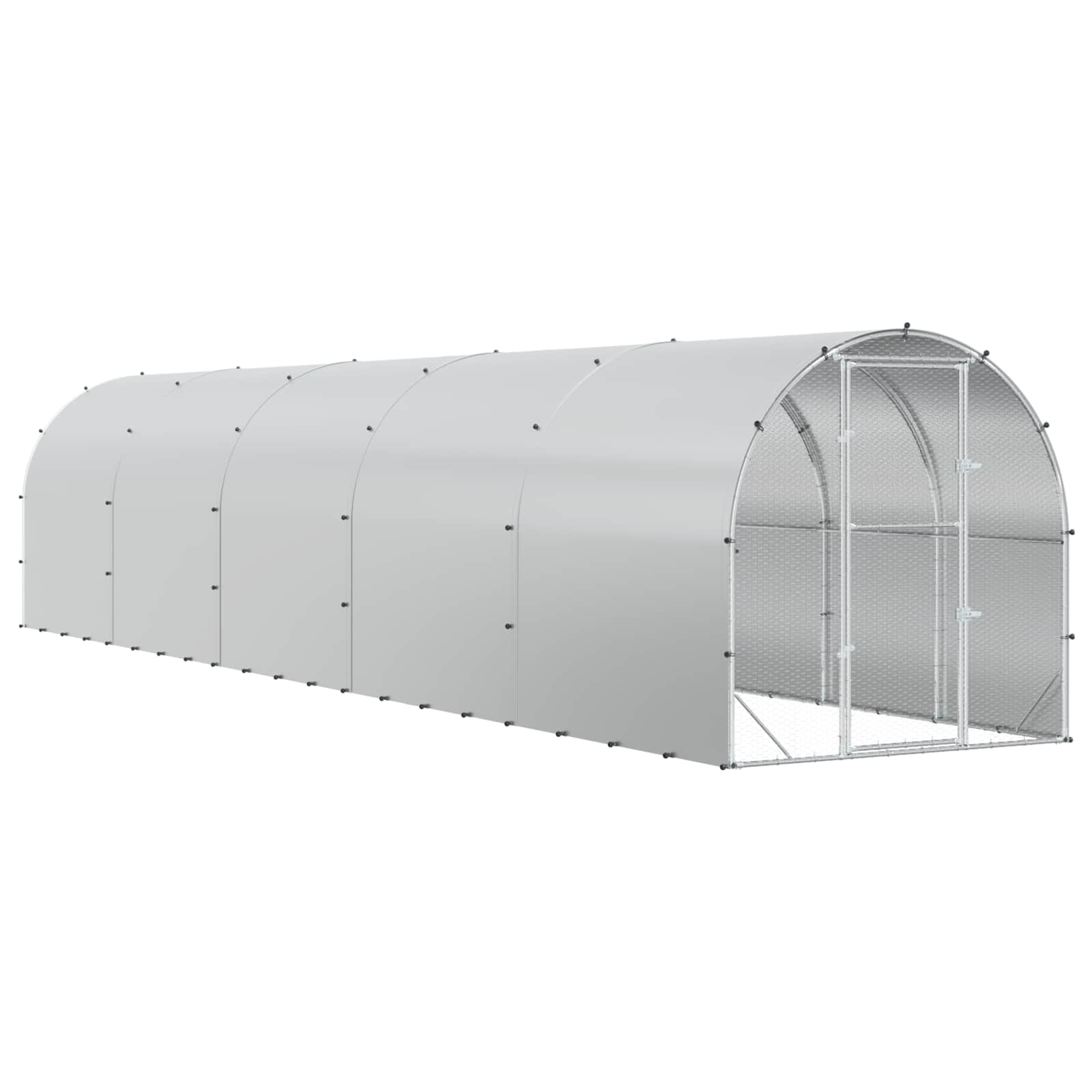 Κοτέτσι Ασημί 1000 x 200 x 200 εκ. Γαλβανισμένος Χάλυβας