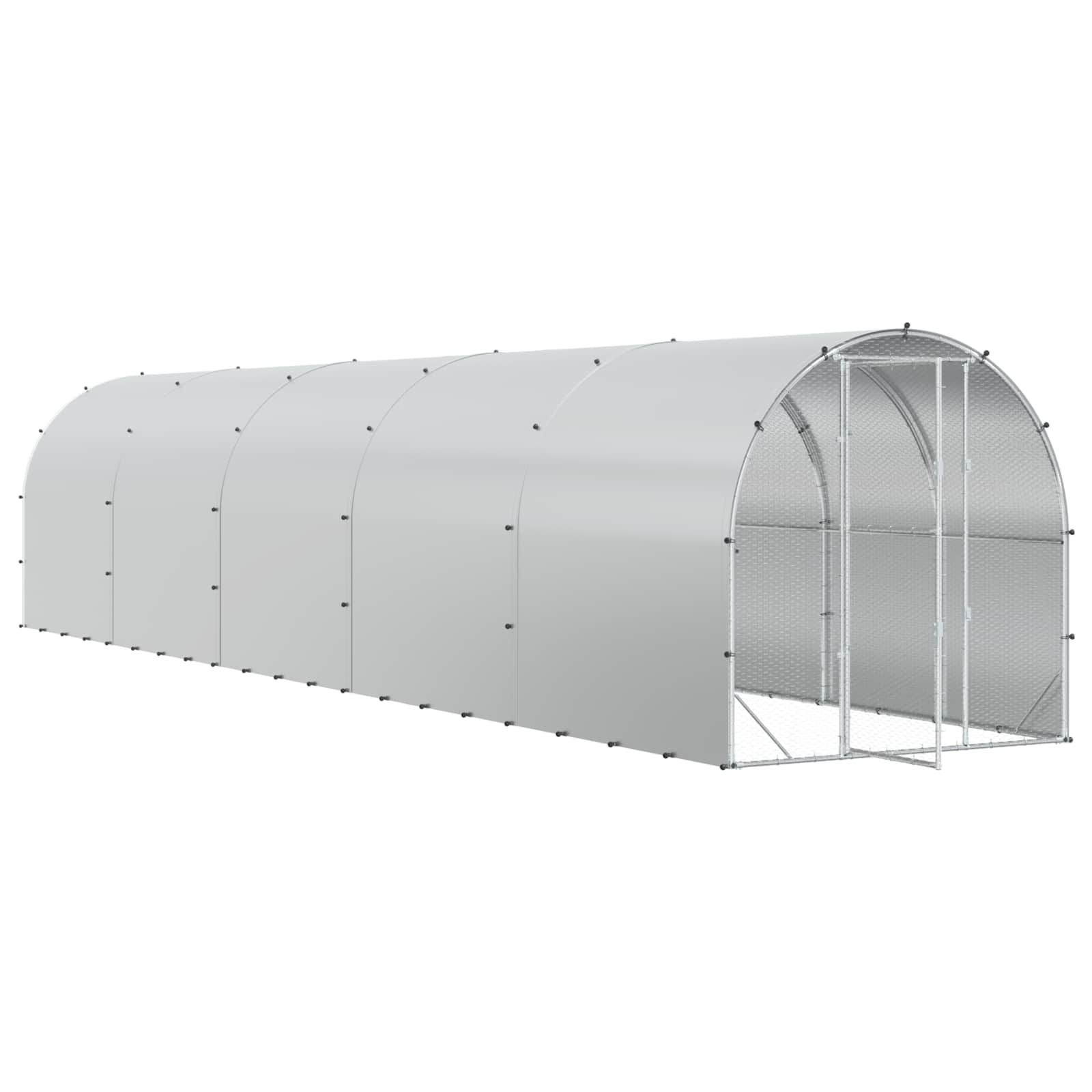 Κοτέτσι Ασημί 1000 x 200 x 200 εκ. Γαλβανισμένος Χάλυβας