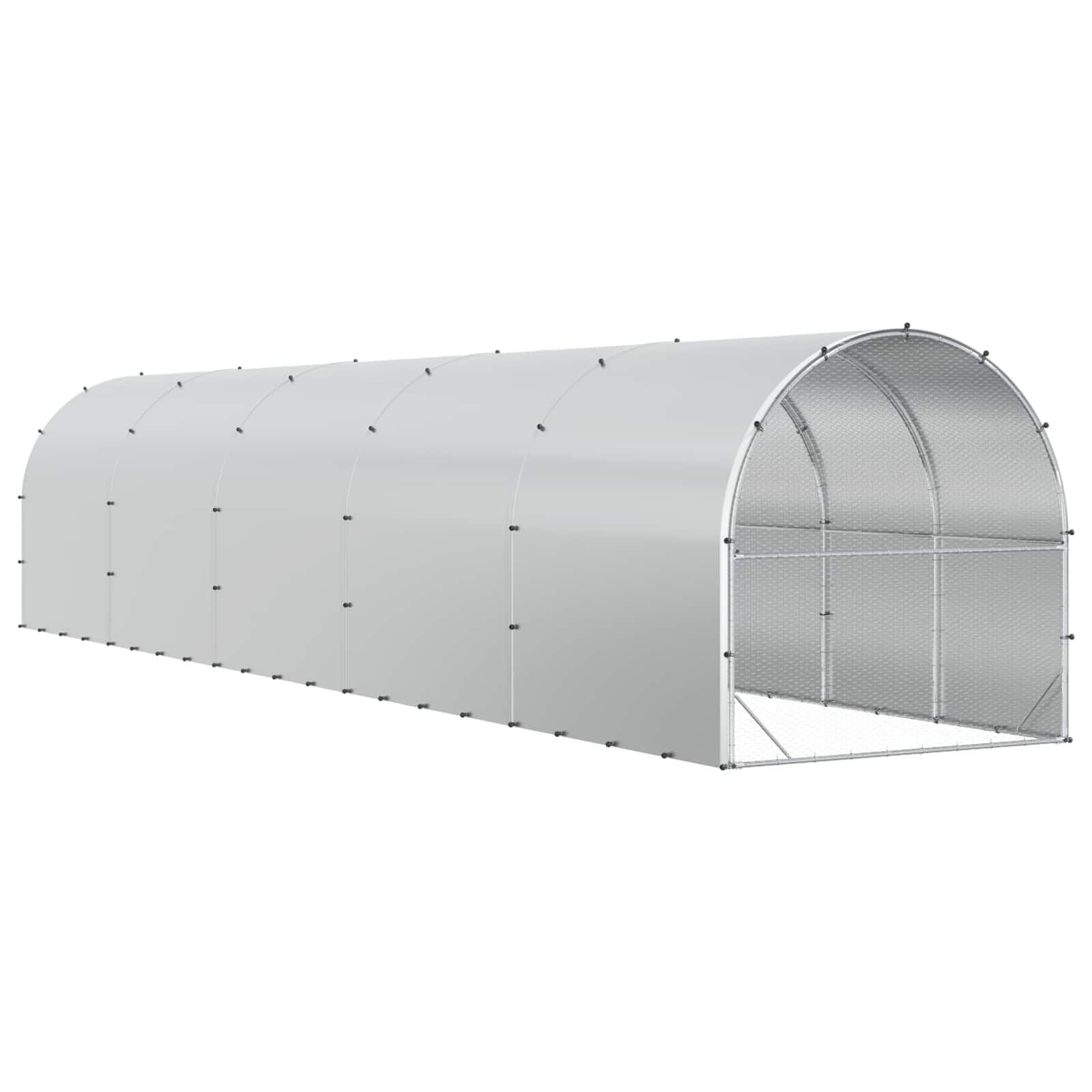 Κοτέτσι Ασημί 1000 x 200 x 200 εκ. Γαλβανισμένος Χάλυβας