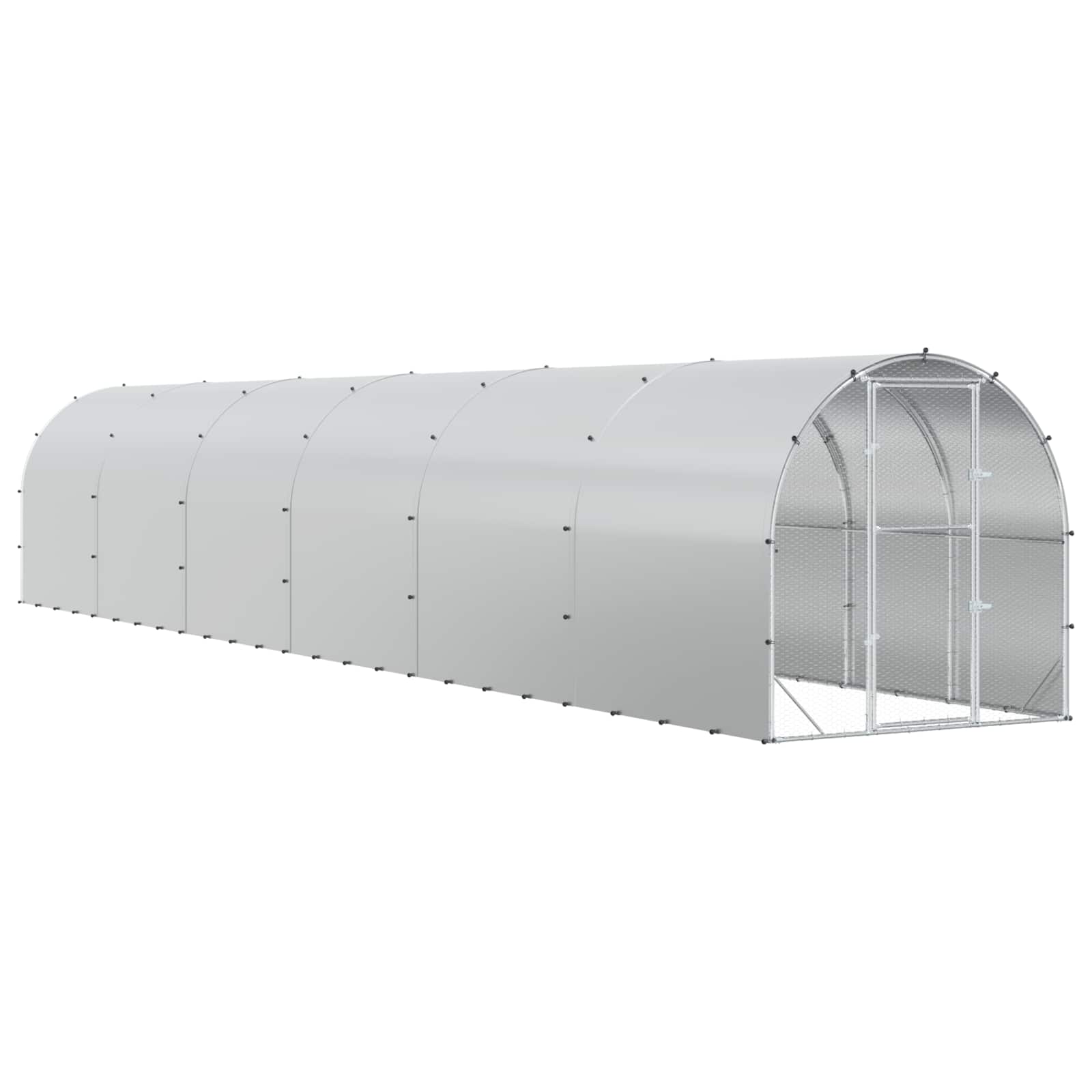 Κοτέτσι Ασημί 1200 x 200 x 200 εκ. Γαλβανισμένος Χάλυβας