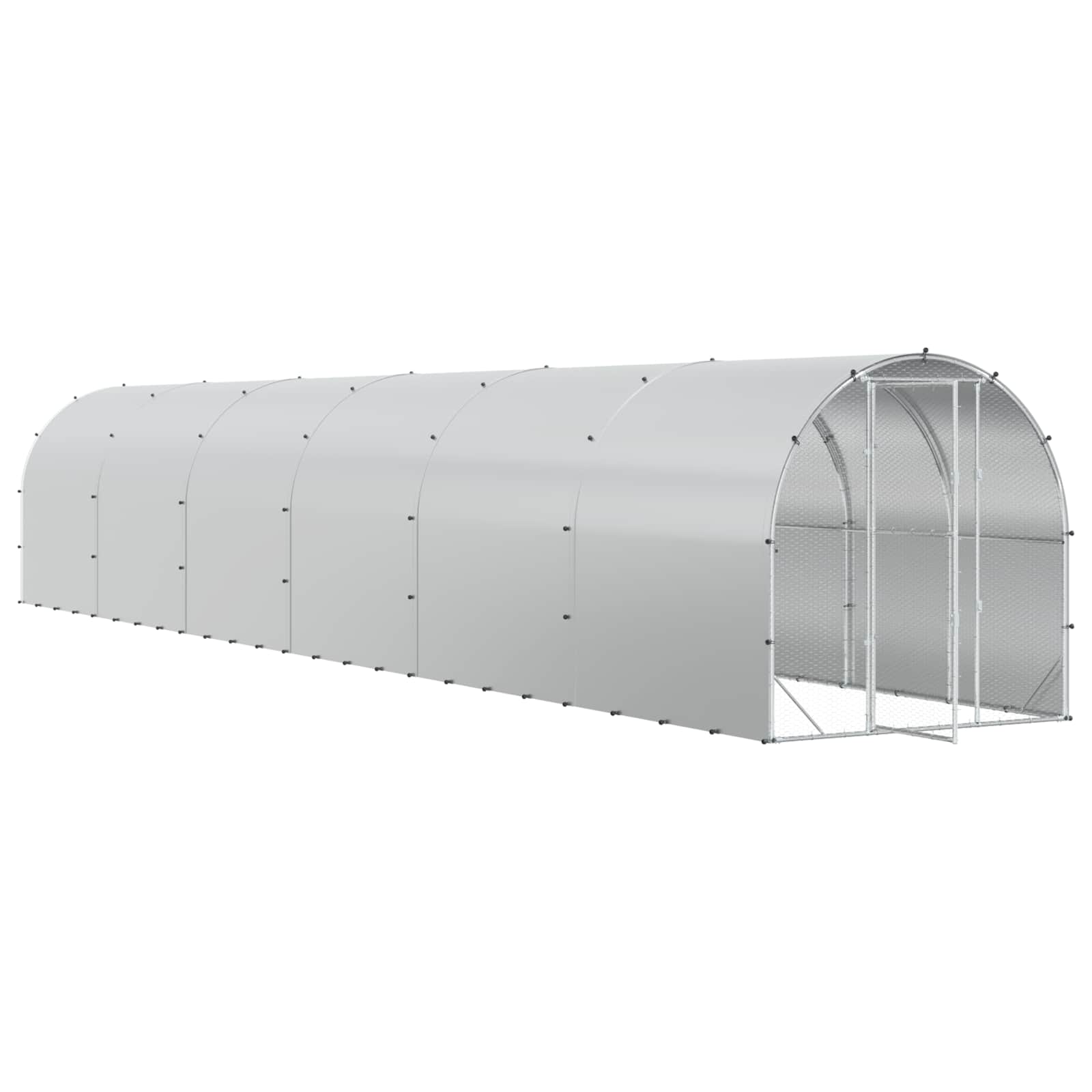 Κοτέτσι Ασημί 1200 x 200 x 200 εκ. Γαλβανισμένος Χάλυβας
