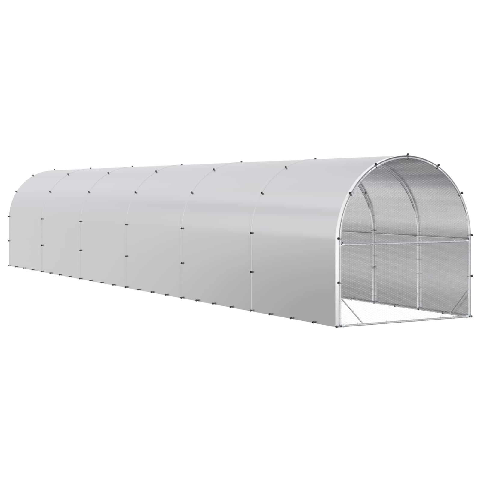 Κοτέτσι Ασημί 1200 x 200 x 200 εκ. Γαλβανισμένος Χάλυβας