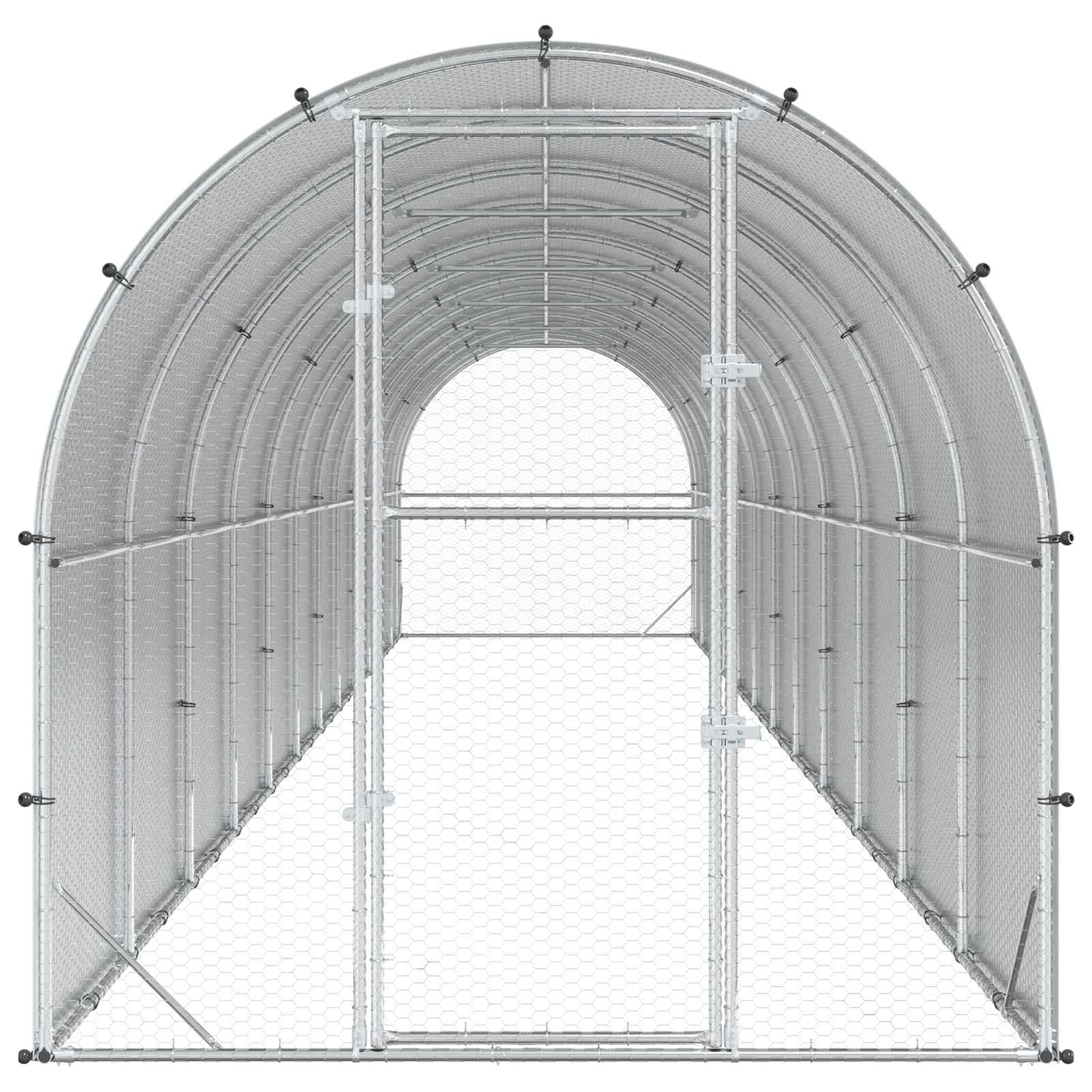 Κοτέτσι Ασημί 1200 x 200 x 200 εκ. Γαλβανισμένος Χάλυβας