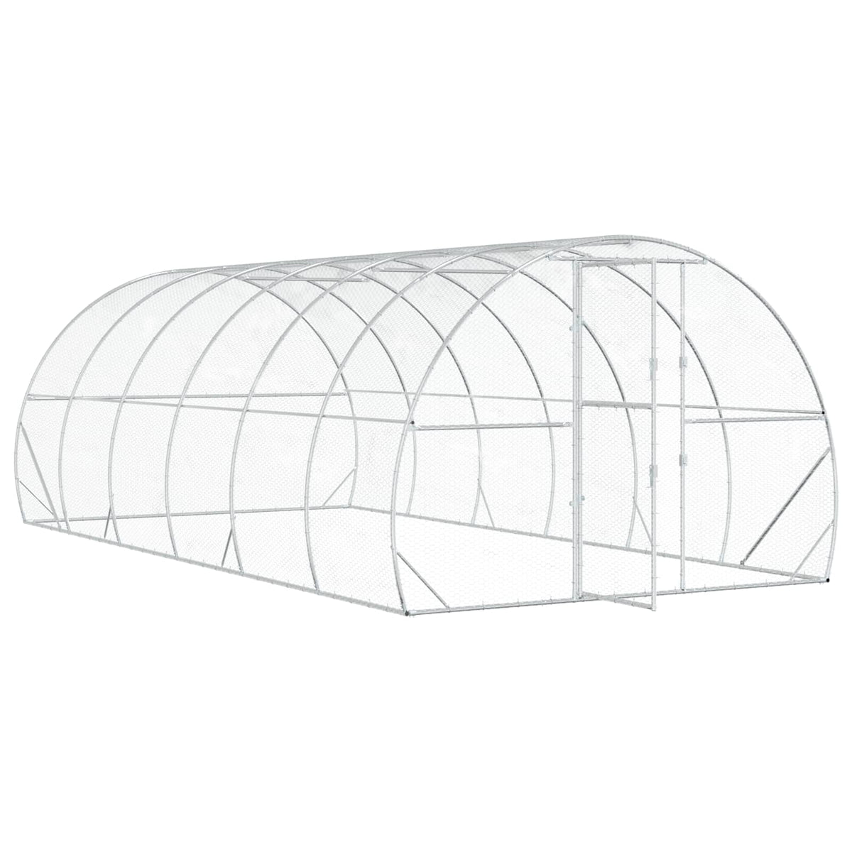 Κοτέτσι Ασημί 600 x 300 x 200 cm Γαλβανισμένος Χάλυβας - Pakobazaar