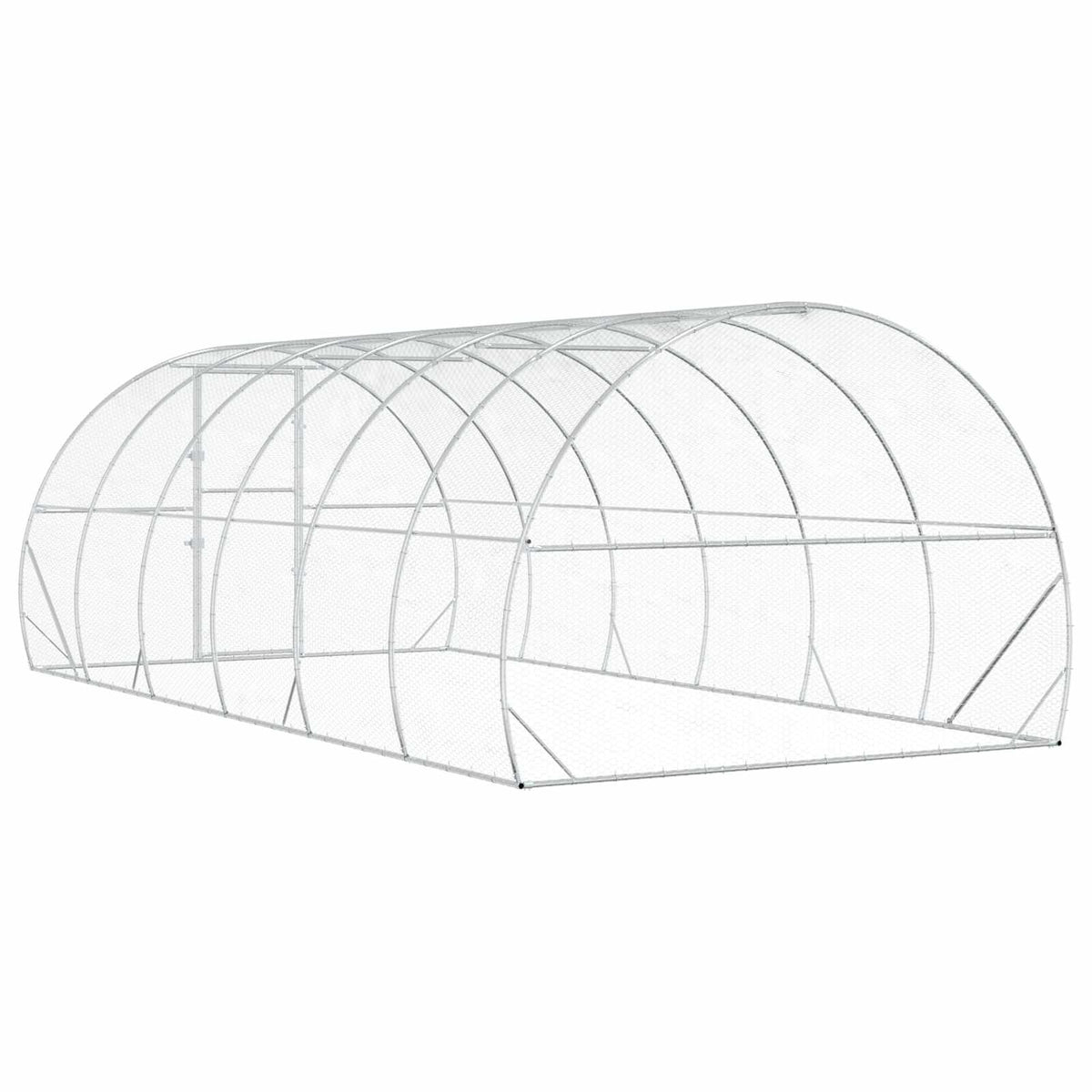 Κοτέτσι Ασημί 600 x 300 x 200 cm Γαλβανισμένος Χάλυβας - Pakobazaar