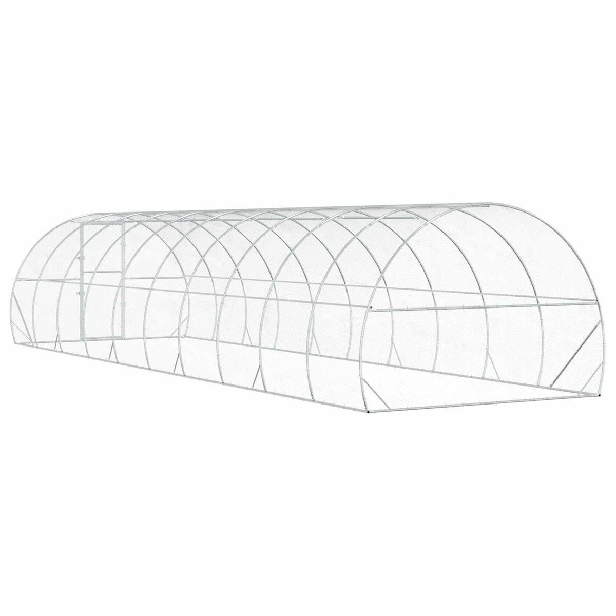 Κοτέτσι Ασημί 1000 x 300 x 200 εκ. Γαλβανισμένος Χάλυβας - Pakobazaar