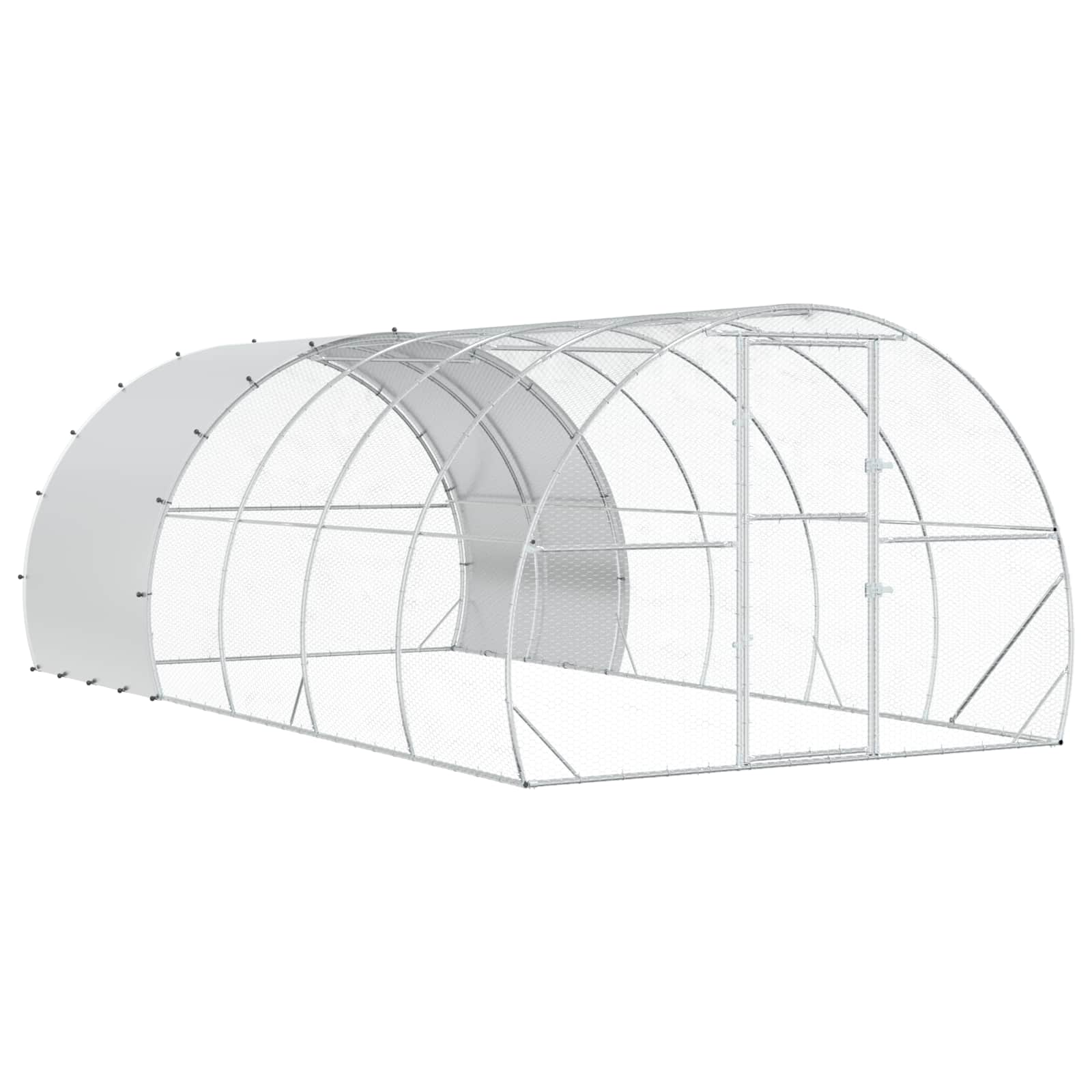 Κοτέτσι Ασημί 600 x 300 x 200 cm Γαλβανισμένος Χάλυβας