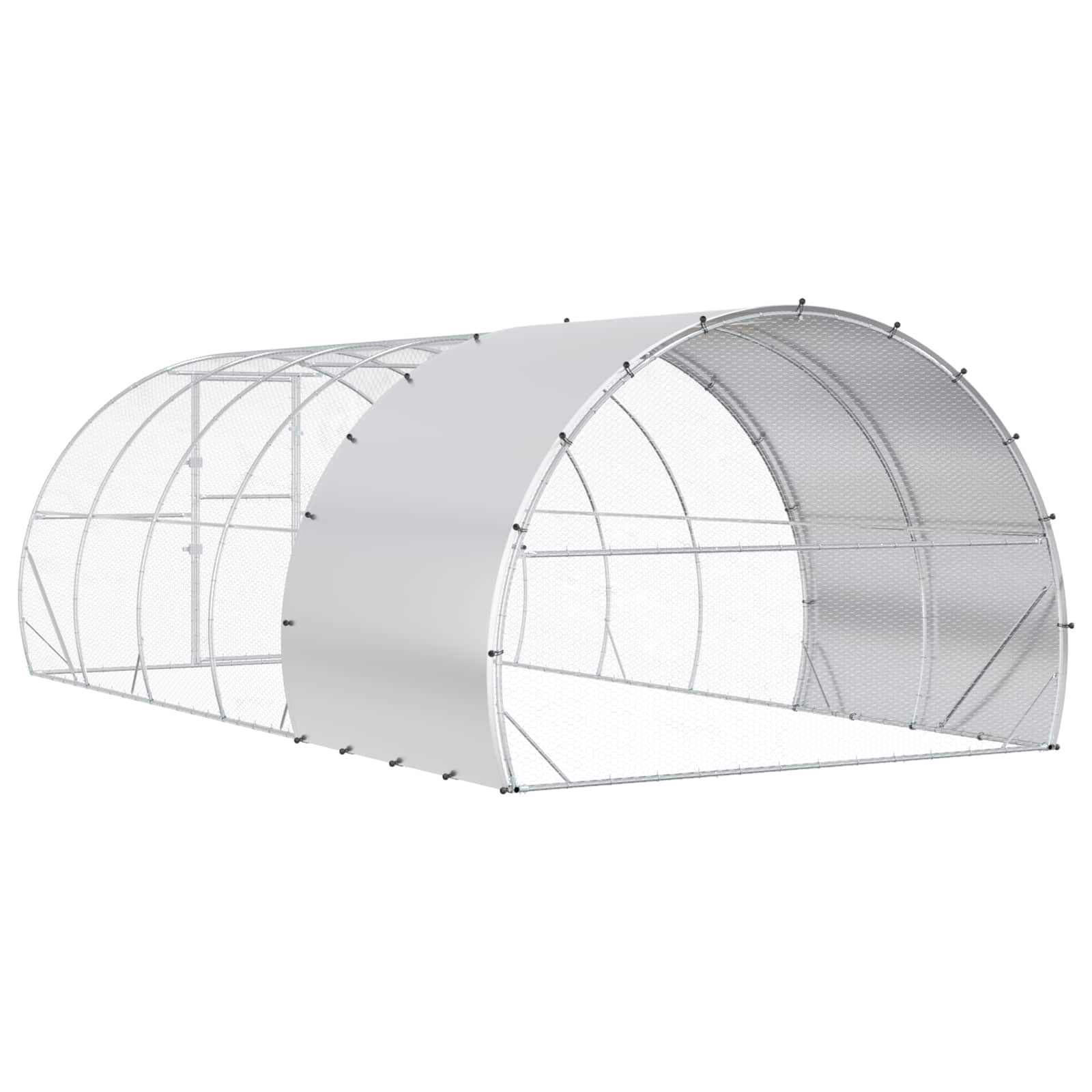 Κοτέτσι Ασημί 600 x 300 x 200 cm Γαλβανισμένος Χάλυβας