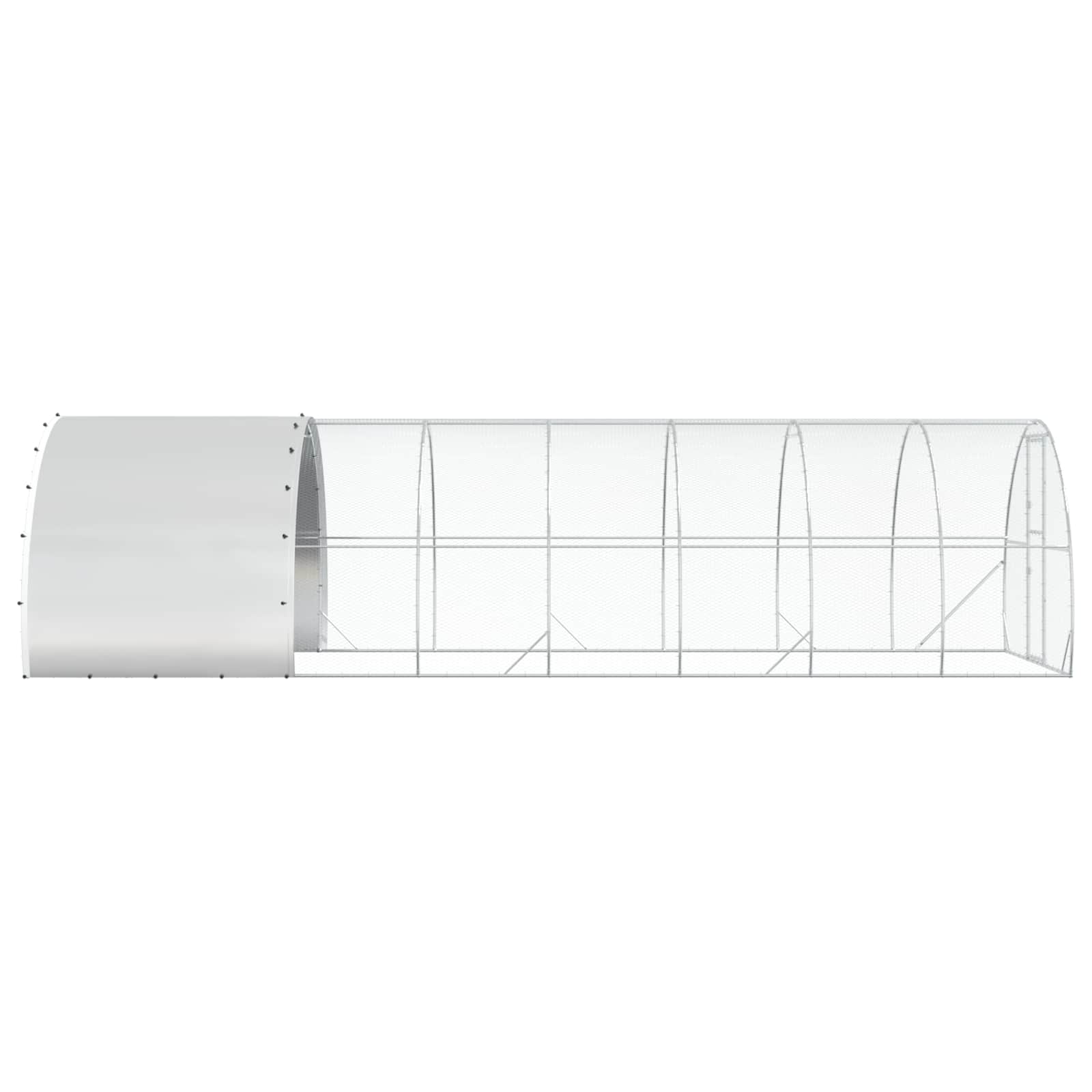 Κοτέτσι Ασημί 800 x 300 x 200 εκ. Γαλβανισμένος Χάλυβας