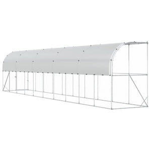 Κλουβί Κοτόπουλων κατά του Τοίχου Ασημί 600 x 150 x 215 εκ. - Pakobazaar
