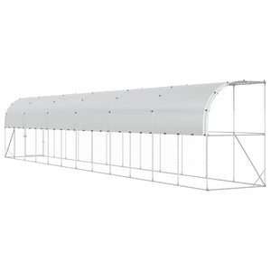Κλουβί Κοτόπουλων κατά του Τοίχου Ασημί 600 x 150 x 215 εκ. - Pakobazaar