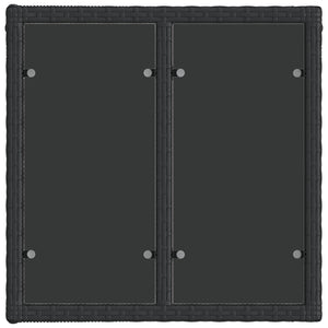 Σετ Καναπέ Κήπου 6 τμχ. Μαύρο συνθετικό ρατάν