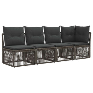 Σετ Καναπέ Κήπου 9 pcs Γκρι συνθετικό ρατάν - Pakobazaar