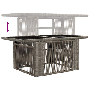 Σετ Καναπέ Κήπου 7 τμχ. Γκρι και Σκούρο Γκρι συνθετικό ρατάν