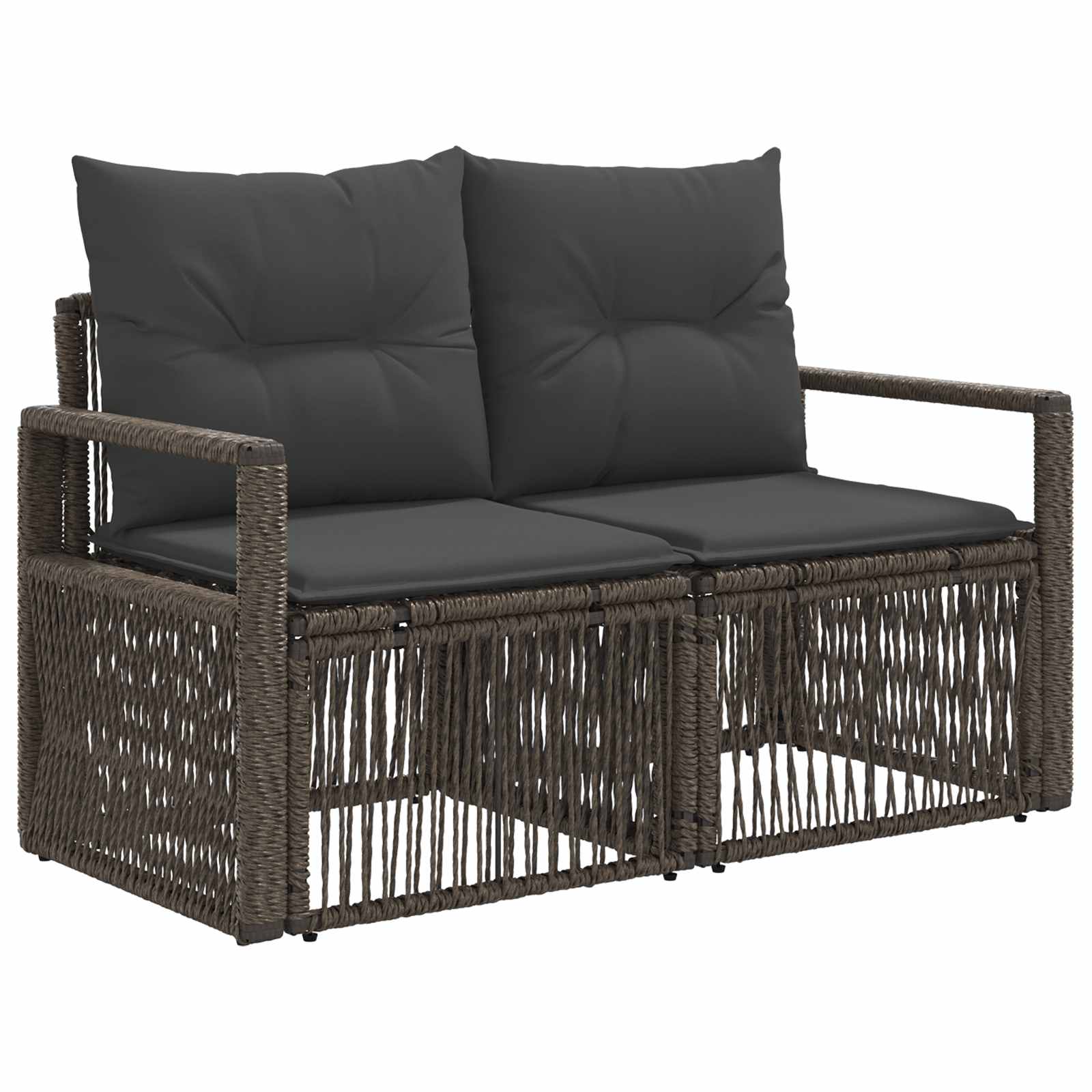 Σετ Καναπέ Κήπου 10 τμχ. Γκρι και Σκούρο Γκρι συνθετικό ρατάν - Pakobazaar