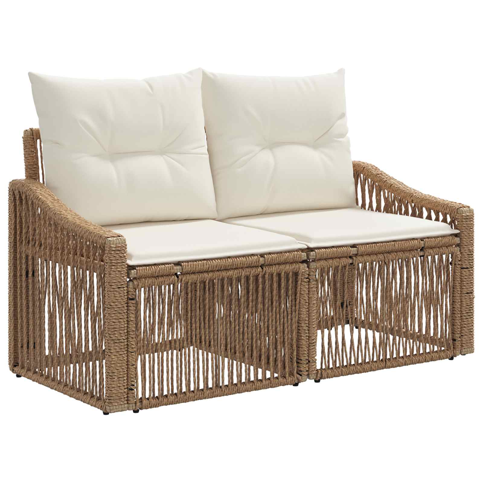 Σετ Καναπέ Κήπου 9 τμχ. Μπεζ και Κρέμ συνθετικό ρατάν