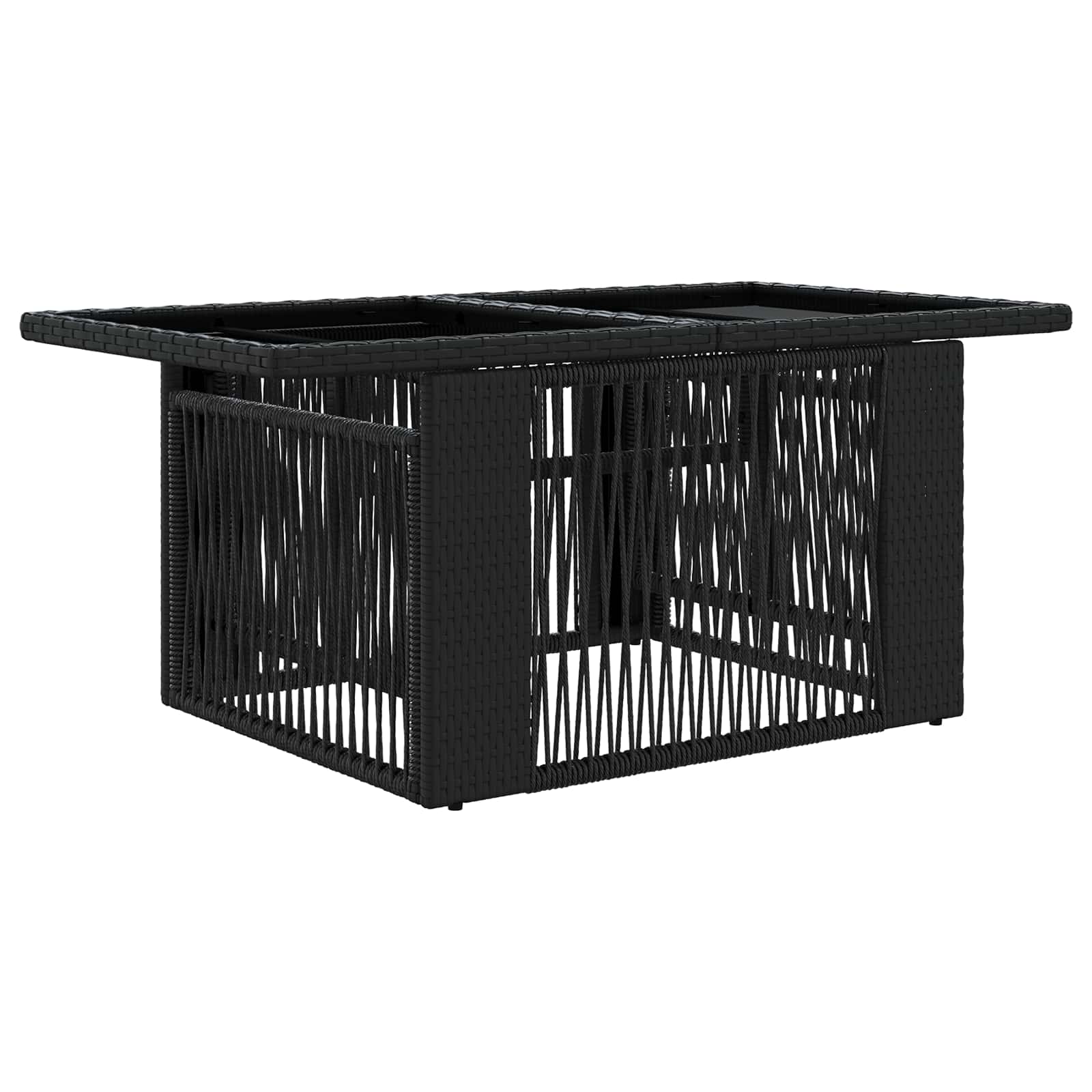 Σετ Καναπέ Κήπου 11 τμχ. Μαύρο και Κρεμ Λευκό συνθετικό ρατάν
