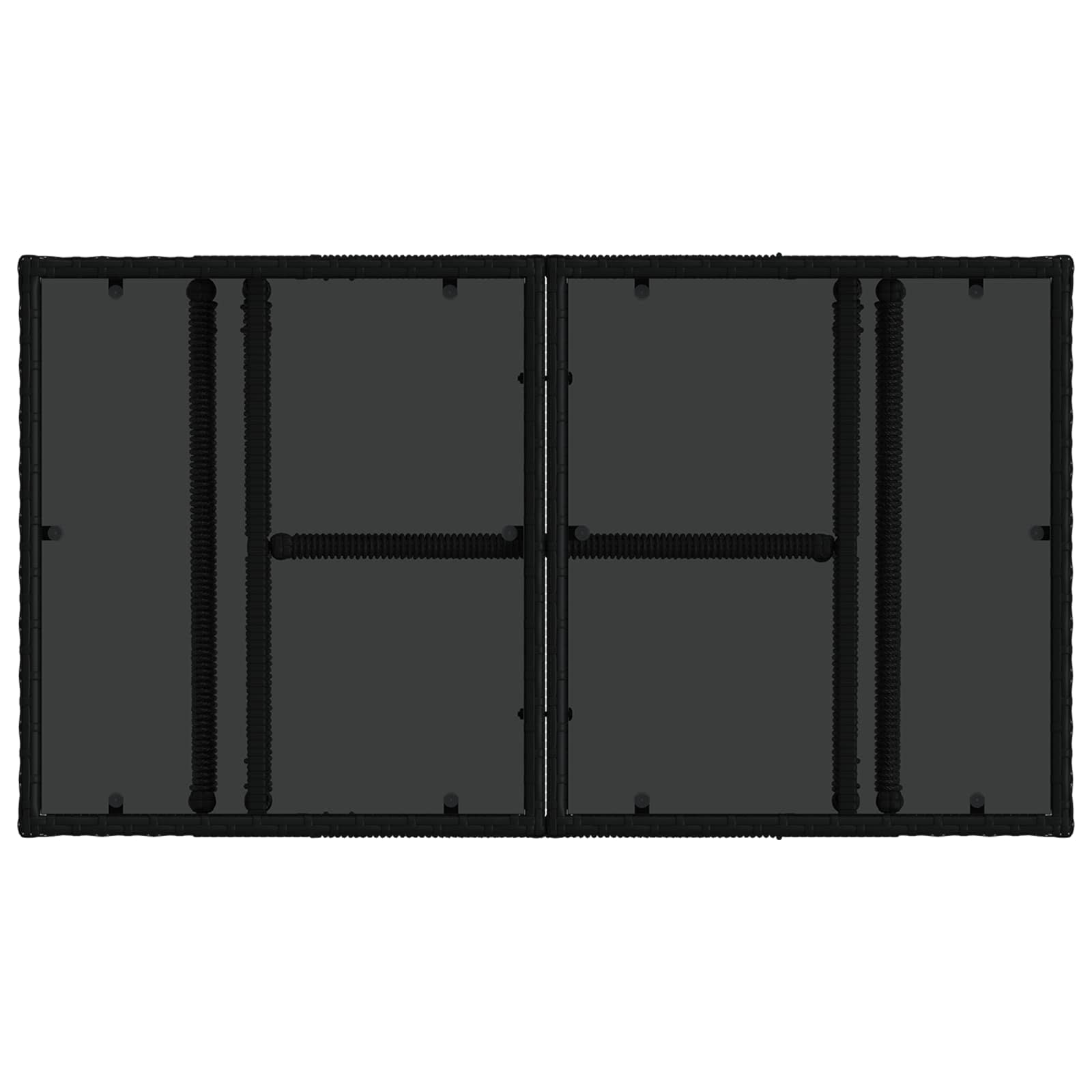 Σετ Καναπέ Κήπου 14 τμχ. Μαύρο και Κρεμ Λευκό συνθετικό ρατάν