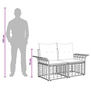 Σειρά Καναπέ Εξωτερικού 11 pcs Φυσικό και Κρέμα Λευκό - Pakobazaar