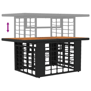 Σετ Καναπέ Κήπου 7 τμχ. Μαύρο και Σκούρο γκρι συνθετικό ρατάν