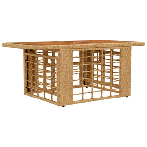 Σετ Καναπέ Κήπου 9 τμχ. Φυσικό και Κρέμα Λευκό συνθετικό ρατάν - Pakobazaar