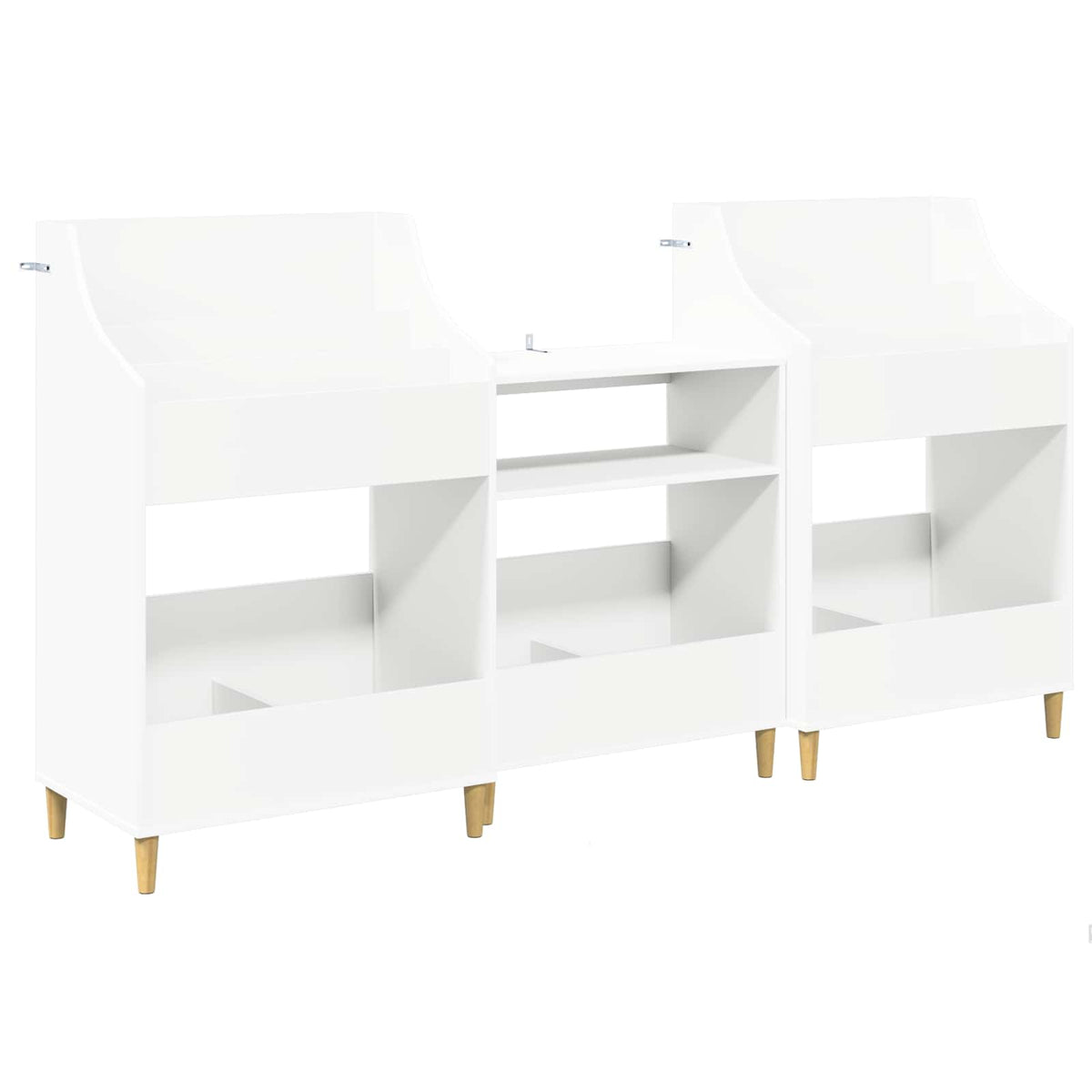 Σετ Ραφιών Μέσων 3 τμχ. Λευκό 212 x 46 x 112 cm