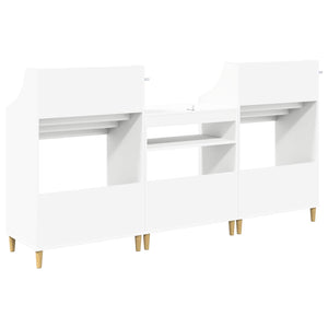 Σετ Ραφιών Μέσων 3 τμχ. Λευκό 212 x 46 x 112 cm