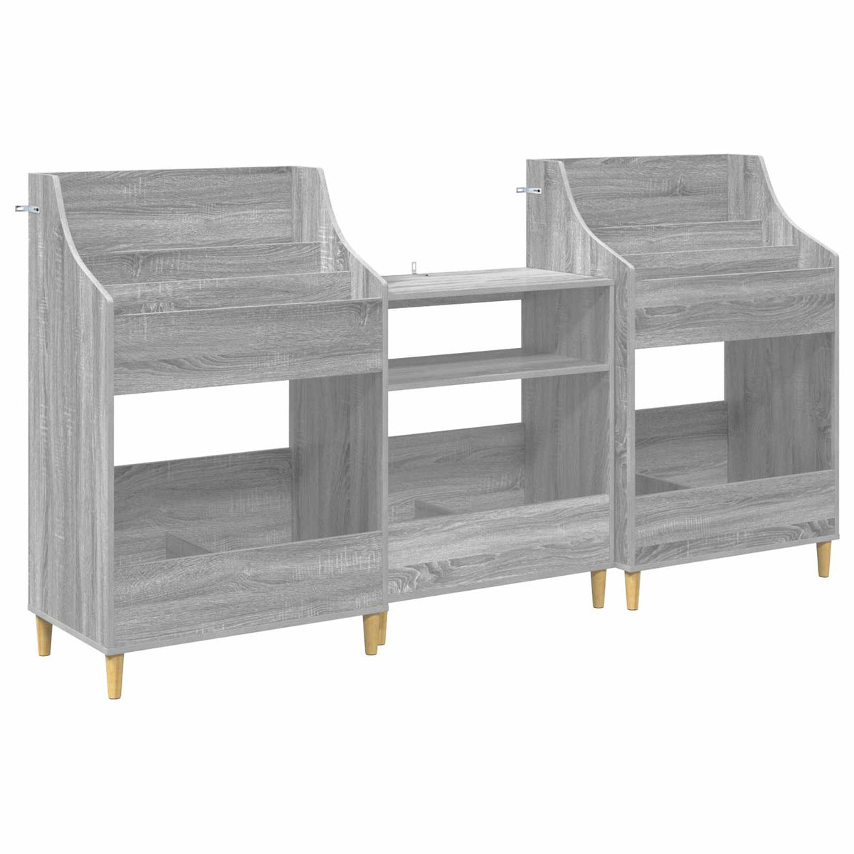 Σετ Ραφιών Μέσων 3 τμχ. Γκρι Sonoma 212 x 46 x 112 cm - Pakobazaar