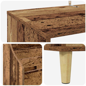 Σετ Ραφιών Μέσων 3 τμχ. Παλαιωμένο ξύλο 212 x 46 x 112 cm - Pakobazaar
