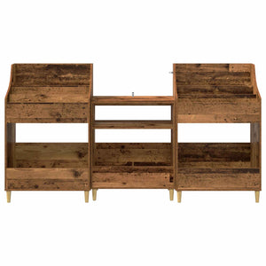 Σετ Ραφιών Μέσων 3 τμχ. Παλαιωμένο ξύλο 212 x 46 x 112 cm - Pakobazaar