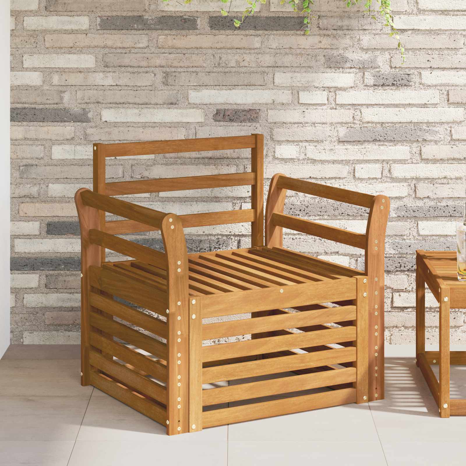 Σειρά Καναπέ Εξωτερικού Φυσικό 75,5 x 63 x 73 εκ. - Pakobazaar
