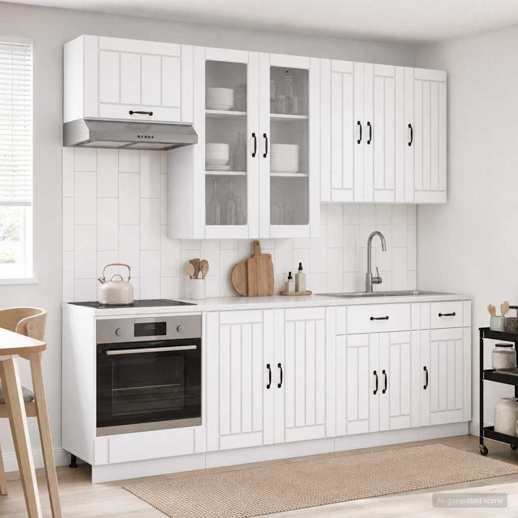 Μονάδα κουζίνας LUCCA 8 pcs Λευκό Επεξεργασμένο Ξύλο - Pakobazaar