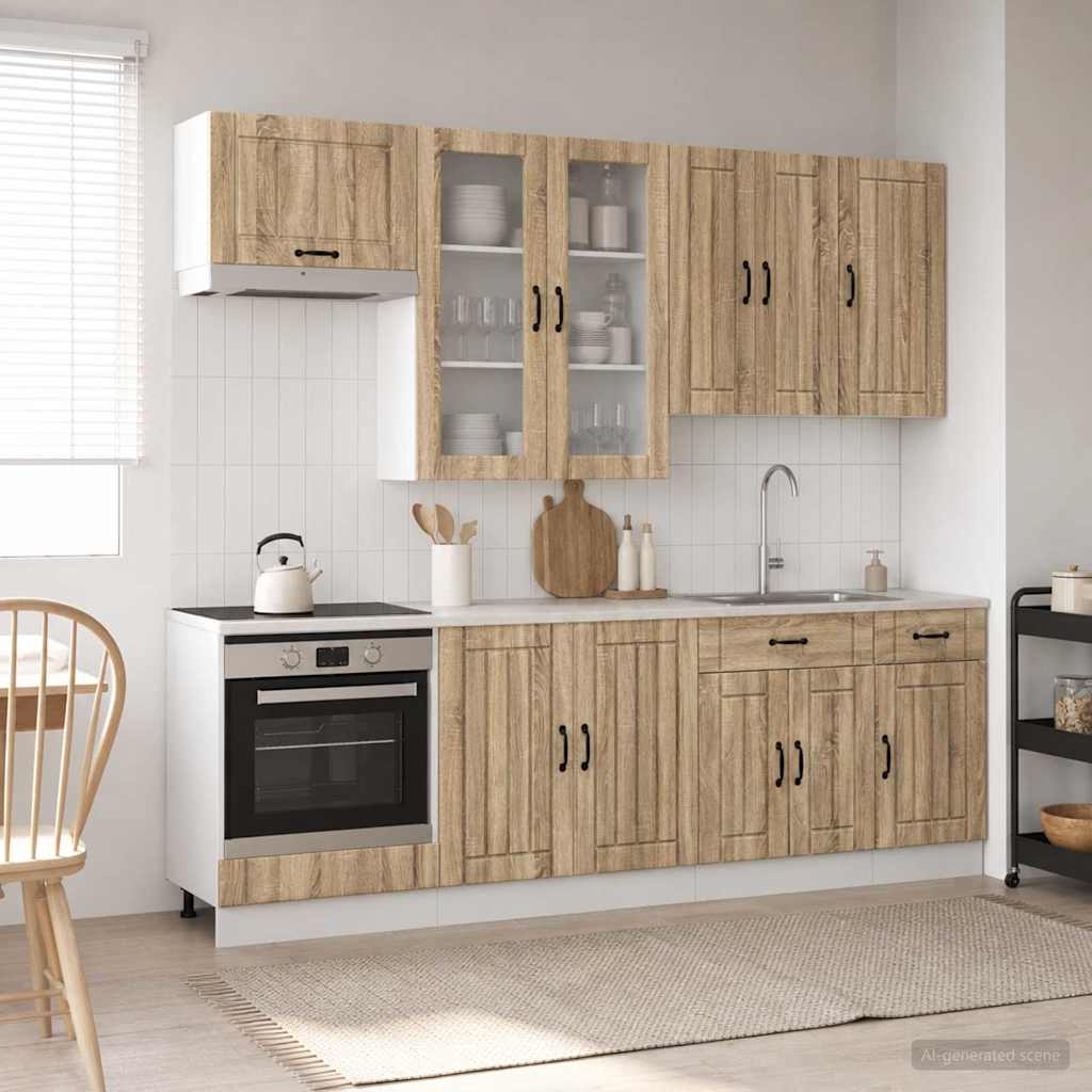 Μονάδα κουζίνας LUCCA 8 pcs Sonoma Δρυς Επεξεργασμένο Ξύλο - Pakobazaar