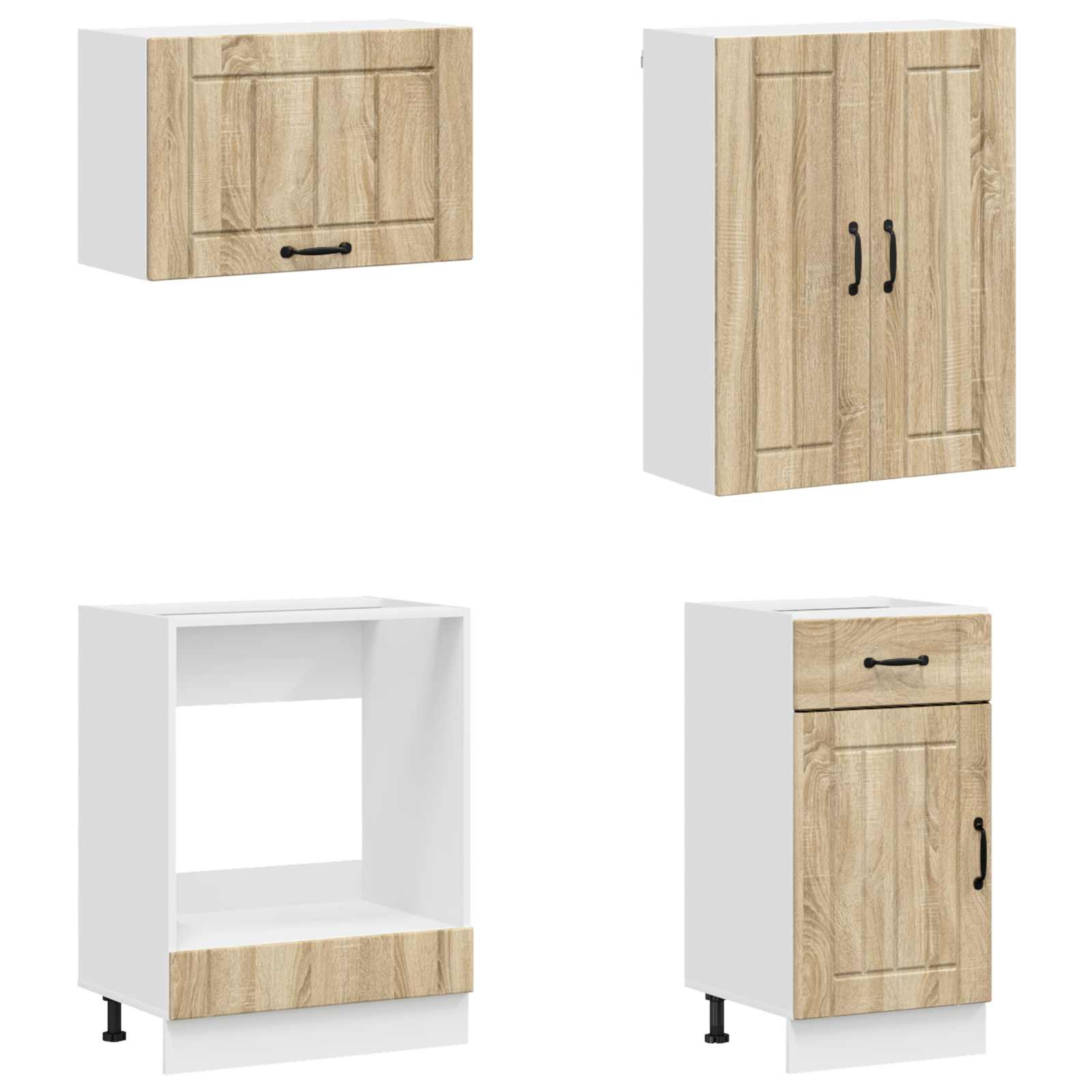 Μονάδα κουζίνας LUCCA 8 pcs Sonoma Δρυς Επεξεργασμένο Ξύλο - Pakobazaar