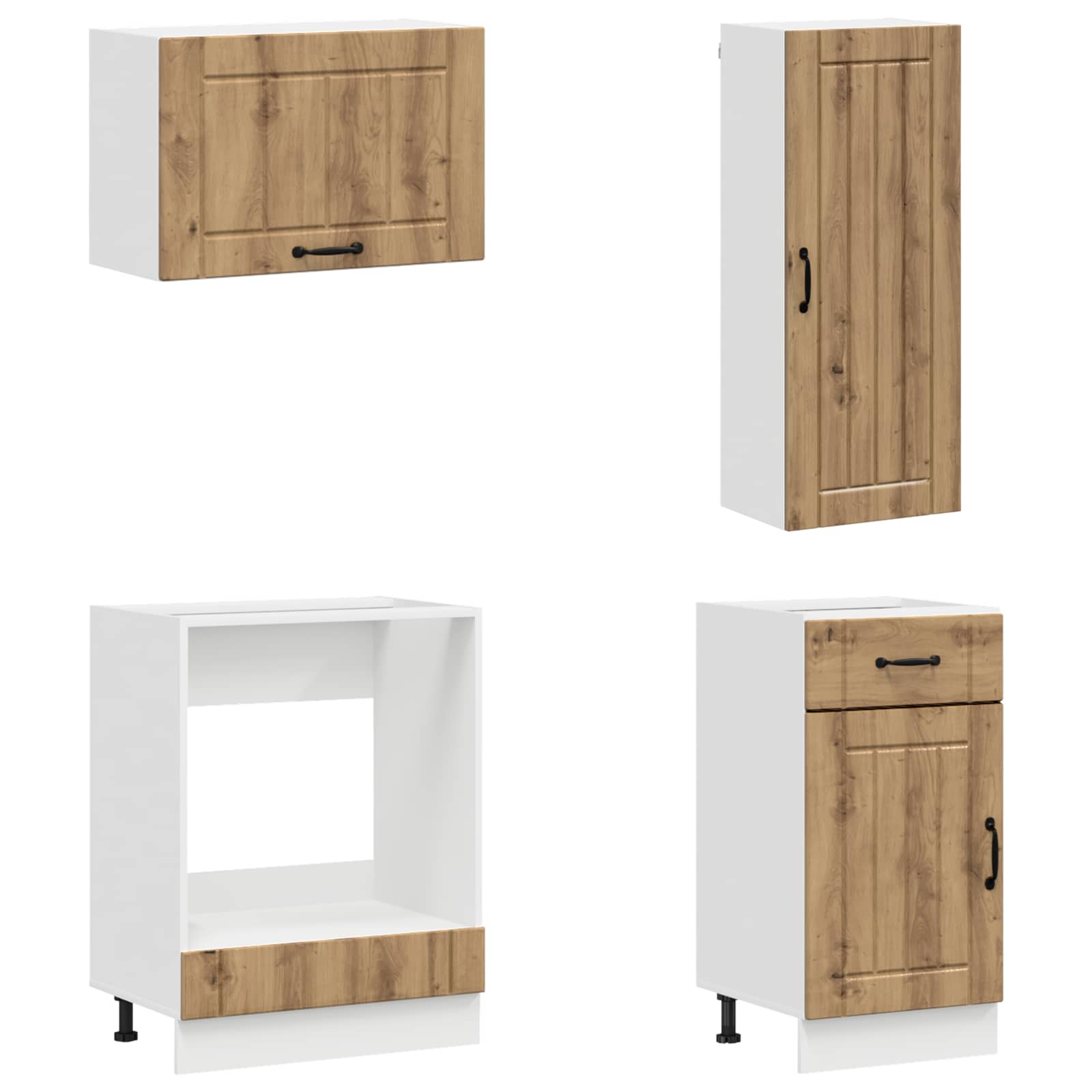 Μονάδα κουζίνας LUCCA 8 pcs Artisan Δρυς Επεξεργασμένο Ξύλο - Pakobazaar