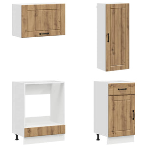 Μονάδα κουζίνας LUCCA 8 pcs Artisan Δρυς Επεξεργασμένο Ξύλο - Pakobazaar