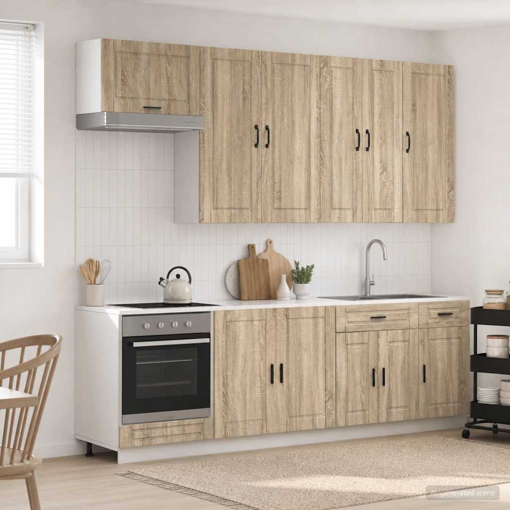 Μονάδα κουζίνας PORTO 8 pcs Sonoma Δρυς Επεξεργασμένο Ξύλο - Pakobazaar