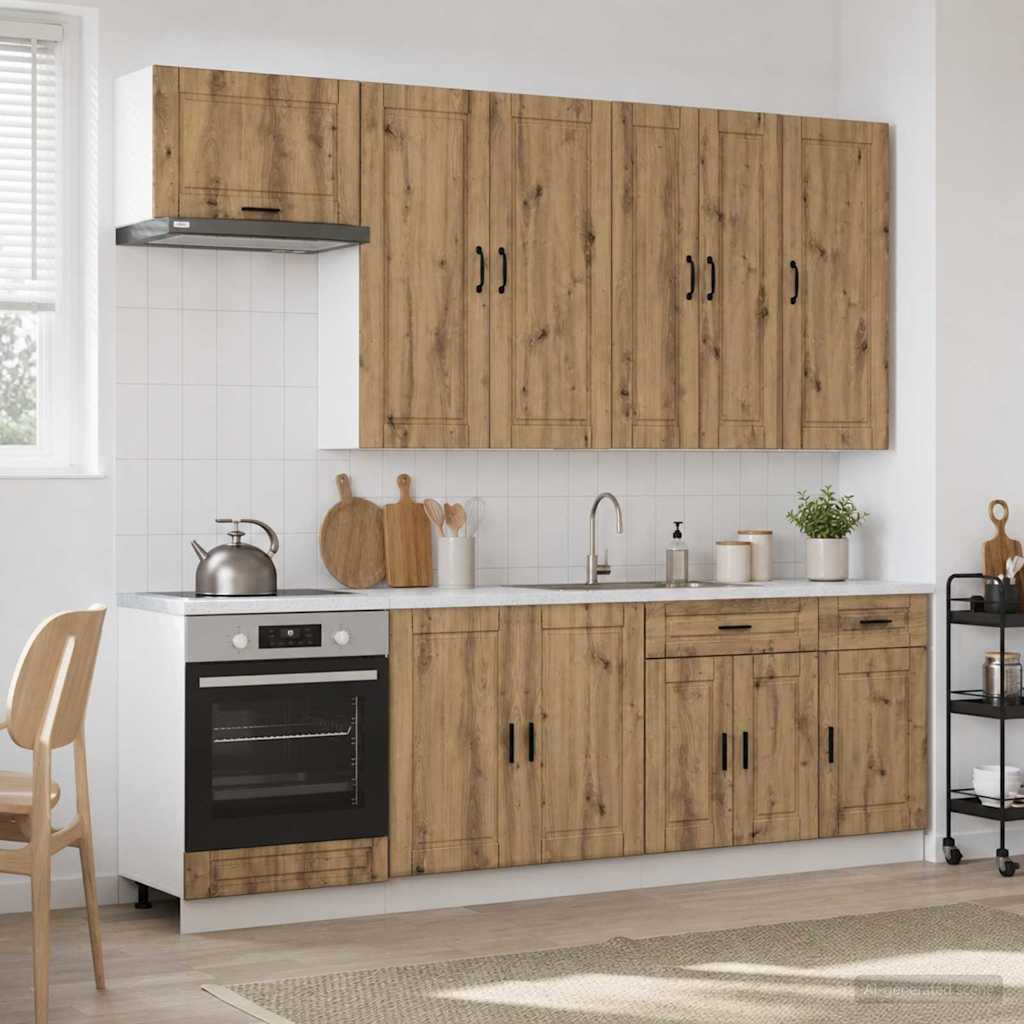 Μονάδα κουζίνας PORTO 8 pcs Artisan Δρυς Επεξεργασμένο Ξύλο - Pakobazaar