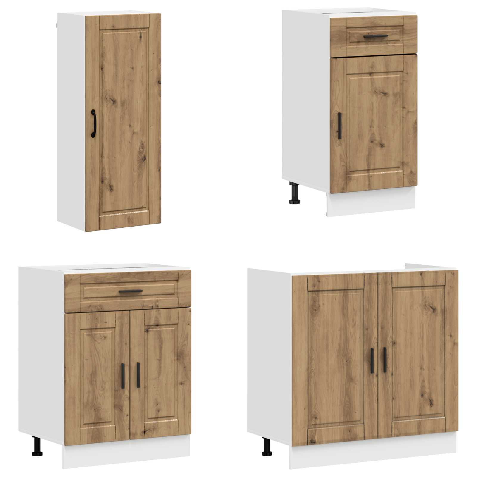 Μονάδα κουζίνας PORTO 8 pcs Artisan Δρυς Επεξεργασμένο Ξύλο - Pakobazaar