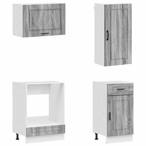 Μονάδα κουζίνας PORTO 8 pcs Γκρι Sonoma Επεξεργασμένο Ξύλο - Pakobazaar