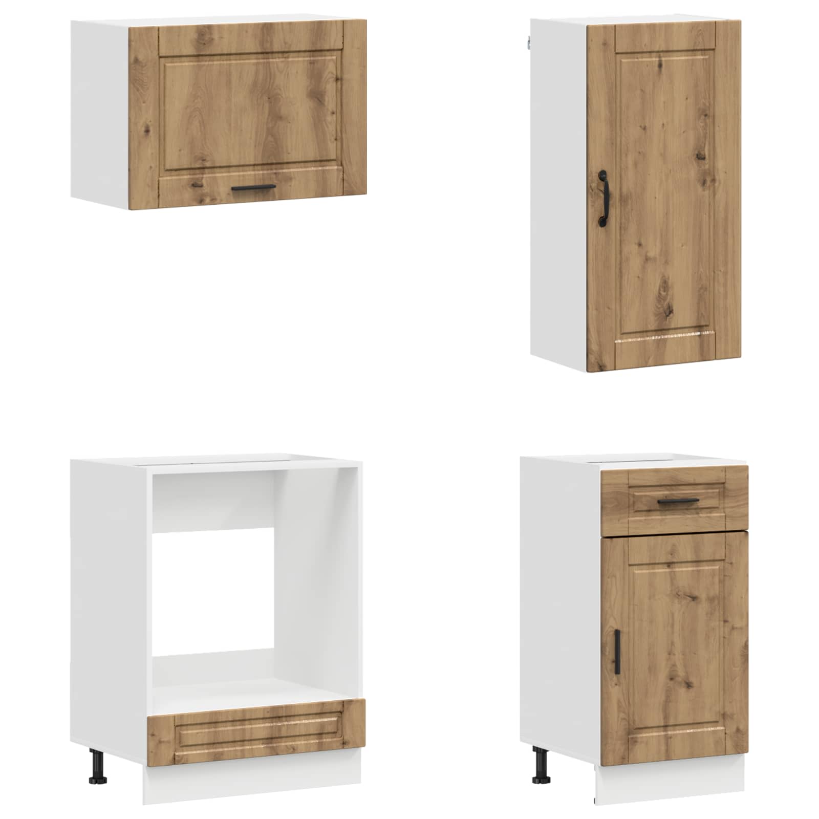 Μονάδα κουζίνας PORTO 8 pcs Artisan Δρυς Επεξεργασμένο Ξύλο - Pakobazaar