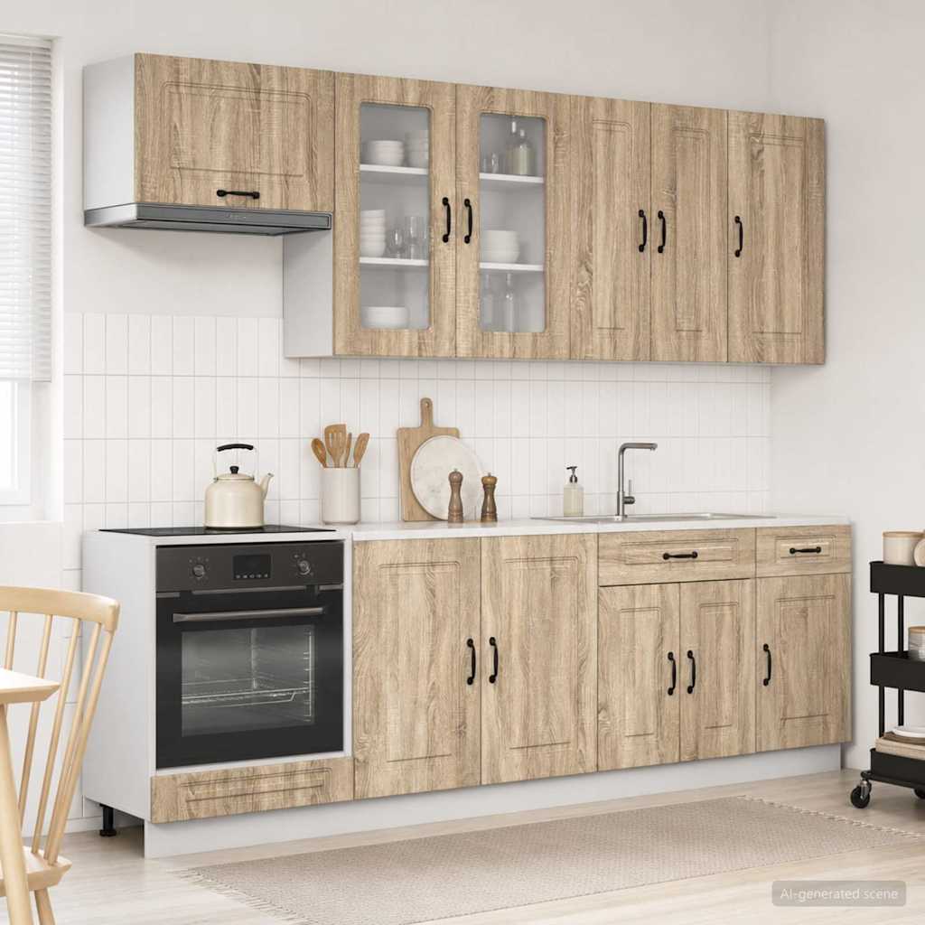 Μονάδα κουζίνας KALMAR 8 pcs Sonoma Δρυς Επεξεργασμένο Ξύλο - Pakobazaar